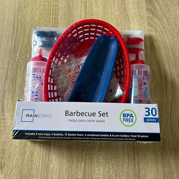 NWT … MAINSTAYS “30 Pieces” Barbecue Set - Picture 1 of 2